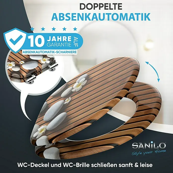 SANILO WC-Sitz Zentara mit Absenkautomatik - MDF, Braun, Mit Absenkautomatik