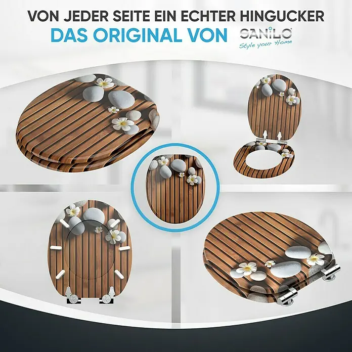 SANILO WC-Sitz Zentara mit Absenkautomatik - MDF, Braun, Mit Absenkautomatik