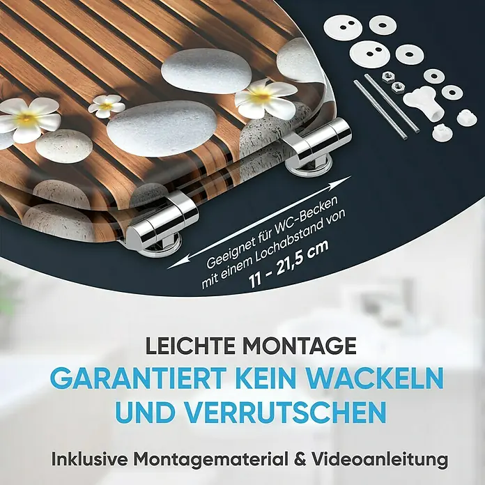 SANILO WC-Sitz Zentara mit Absenkautomatik - MDF, Braun, Mit Absenkautomatik