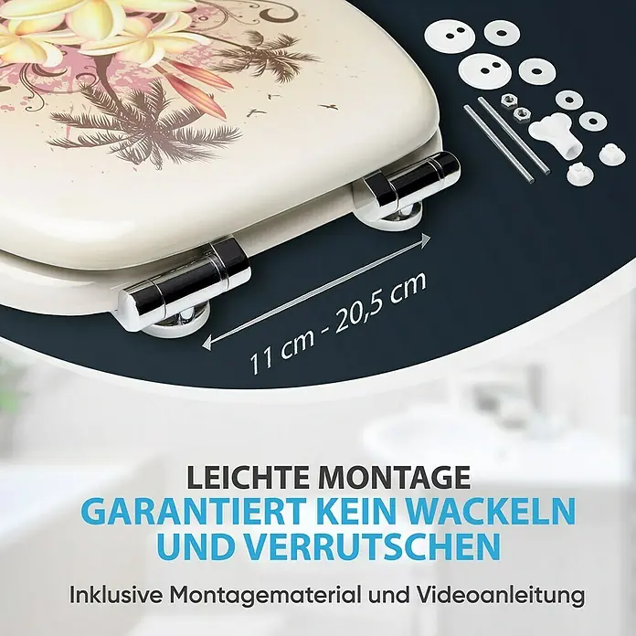 SANILO WC-Sitz Tropical mit Absenkautomatik - MDF, Beige, Mit Absenkautomatik