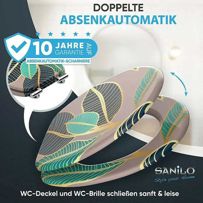SANILO WC-Sitz Zalina mit Absenkautomatik - MDF, Pink, Mit Absenkautomatik