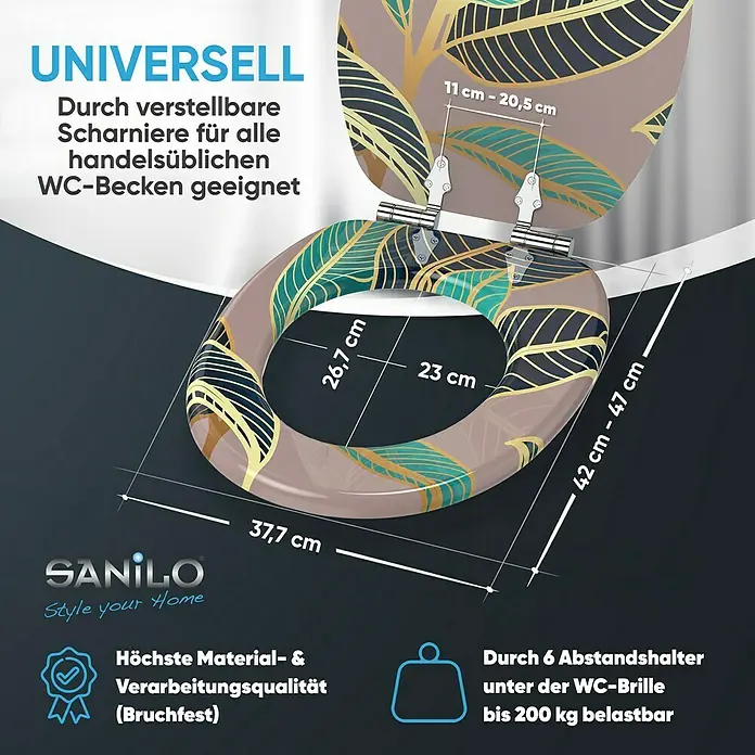 SANILO WC-Sitz Zalina mit Absenkautomatik - MDF, Pink, Mit Absenkautomatik