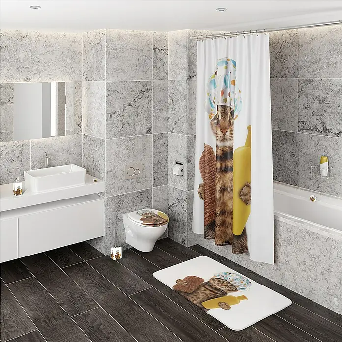SANILO WC-Sitz Shower Cat mit Absenkautomatik - MDF, Braun, Mit Absenkautomatik