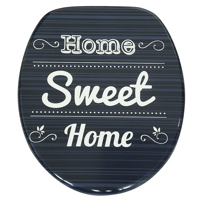 SANILO WC-Sitz Home Sweet Home mit Absenkautomatik - MDF, Blau, Mit Absenkautomatik