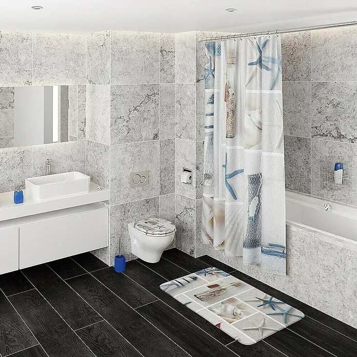 SANILO WC-Sitz Meeresbrise mit Absenkautomatik - MDF, Blau, Mit Absenkautomatik
