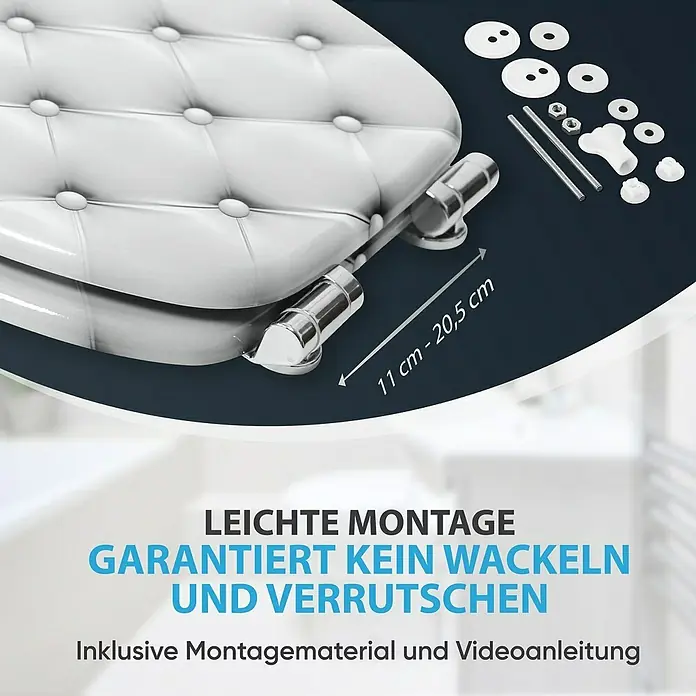SANILO WC-Sitz Comfort mit Absenkautomatik - MDF, Grau, Mit Absenkautomatik