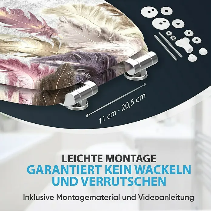 SANILO WC-Sitz Federn mit Absenkautomatik - MDF, Violett, Mit Absenkautomatik