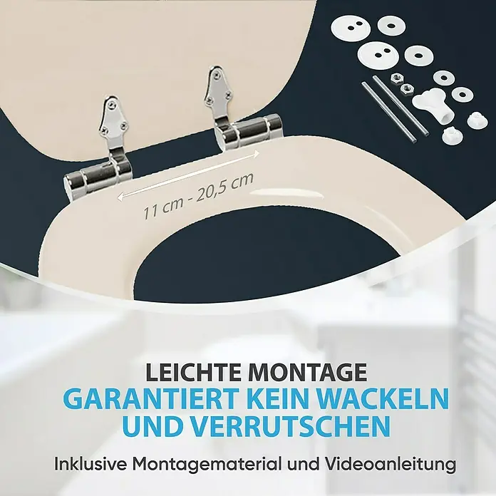 SANILO WC-Sitz Bahamabeige mit Absenkautomatik - MDF, Beige, Mit Absenkautomatik