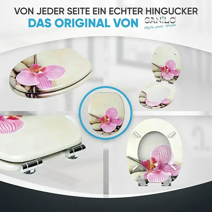 SANILO WC-Sitz Wellness mit Absenkautomatik - MDF, Violett, Mit Absenkautomatik