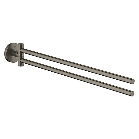 Grohe Essentials Handtuchhalter (2-armig, Hard Graphite, Matt)