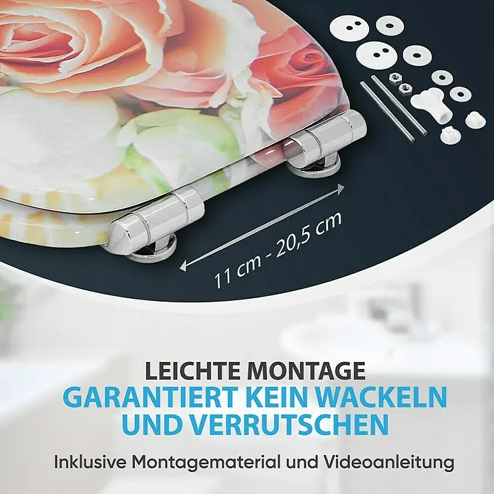 SANILO WC-Sitz Rosa Rose mit Absenkautomatik - MDF, Pink, Mit Absenkautomatik