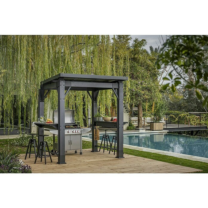 Keter Pérgola para barbacoa Grill Gazebo (An x Pr: 247 x 200 cm, Antracita, Plástico) | BAUHAUS