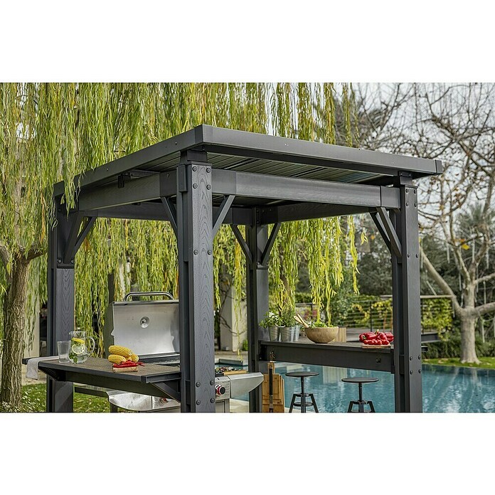 Keter Pérgola para barbacoa Grill Gazebo (An x Pr: 247 x 200 cm, Antracita, Plástico) | BAUHAUS