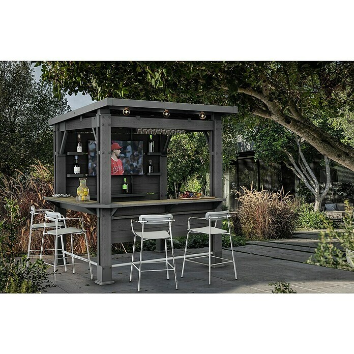 Keter Pérgola para barbacoa Bar Gazebo (An x Pr: 230 x 200 cm, Antracita, Plástico) | BAUHAUS