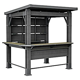 Keter Pérgola para barbacoa Bar Gazebo (An x Pr: 230 x 200 cm, Antracita, Plástico)