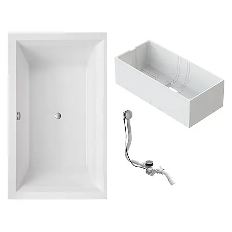Interpromo  Badewanne Mare inkl. Wannenträger 190 x 120 x 65
