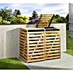 Weka Mülltonnenbox (92 x 148 x 122 cm, Honigbraun)