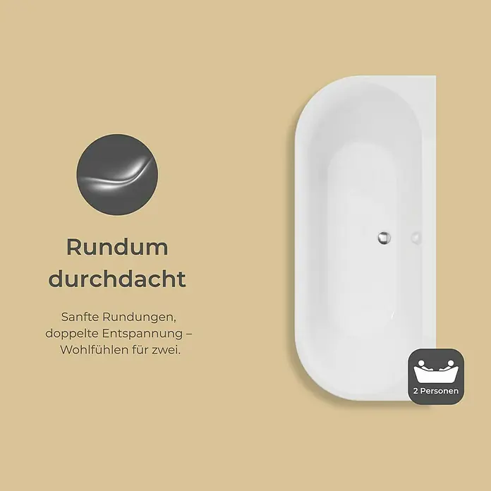 Interpromo Badewanne Rio - Acryl, Weiß