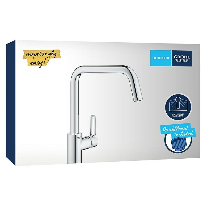 Grohe Start Keukenkraan Start U-uitloop (Chroom, Glanzend, U-uitloop) | BAUHAUS