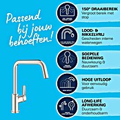 Grohe QuickFix Keukenkraan Start U-uitloop (Supersteel RVS look) | BAUHAUS
