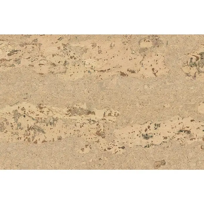 Granorte Korkboden Naturtrend - Wild Sand, 910 x 300 x 9,5 mm - Helle Korktextur mit natürlichen Mustern und dunkleren Einschlüssen.