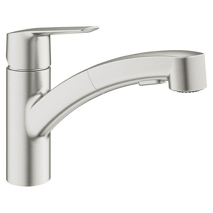 Grohe QuickFix Keukenkraan Start (Supersteel RVS look, Zwenkbereik: 90 °) | BAUHAUS