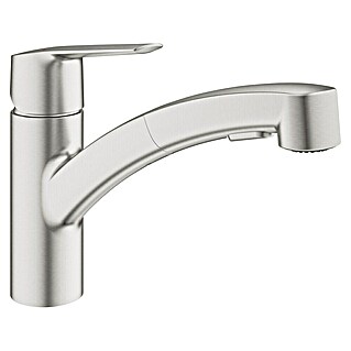 Grohe QuickFix Keukenkraan Start (Supersteel RVS look, Zwenkbereik: 90 °)