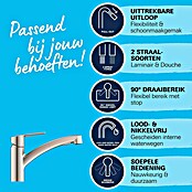 Grohe QuickFix Keukenkraan Start (Supersteel RVS look, Zwenkbereik: 90 °) | BAUHAUS