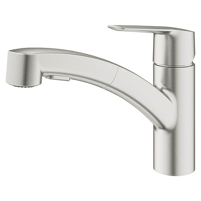 Grohe QuickFix Keukenkraan Start (Supersteel RVS look, Zwenkbereik: 90 °) | BAUHAUS