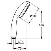 Grohe Douchekop Vitalio Go 100 (Aantal functies: 1 st., Diameter: 10 cm, Chroom) | BAUHAUS