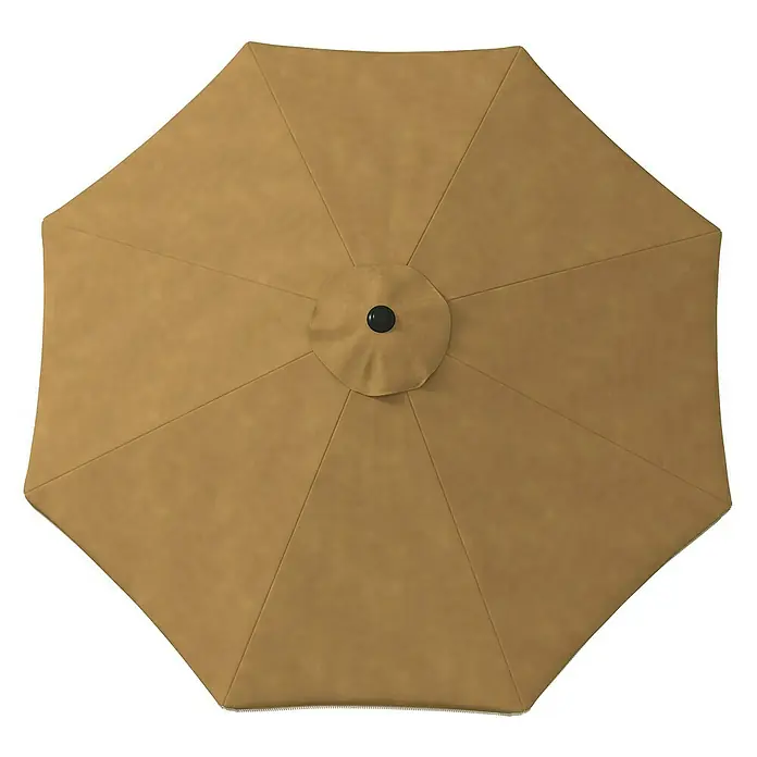 Outsunny Balkonschirm rund mit einstellbarem Neigungswinkel - Khaki, Durchmesser Bespannung: 268 cm
