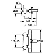 Grohe Precision Get Wannenthermostat Precision Get (Chrom, Glänzend) | BAUHAUS