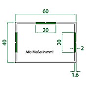 Alu-Unterkonstruktion Alu Frame (Aluminium, L x B x H: 3 000 x 60 x 40 mm) | BAUHAUS