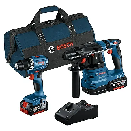 Bosch Professional AMPShare 18V Maschinen-Set 2-Tool-Kit GSR + GBH