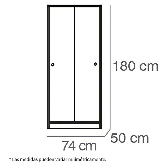 Muebles Pitarch Tibet Armario de puertas correderas (L x An x Al: 50 x 74 x 180 cm, Blanco) | BAUHAUS