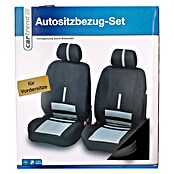 UniTec Autositz-Bezugset (6-tlg., Schwarz/Beige, Geeignet für: Viele gängige PKW)