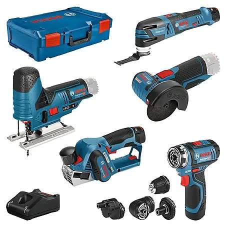 Bosch Professional  Maschinen-Set 5-Tool-Kit GSR+GOP+GHO+GWS+GST