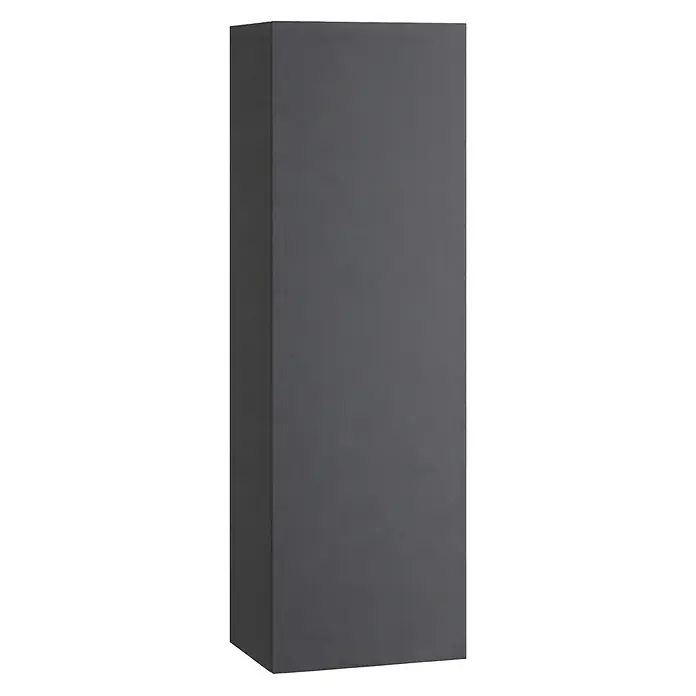 Armario colgante de baño Universal - L x An x Al: 25 x 25 x 110 cm, Antracita - Columna de almacenamiento rectangular alta gris oscuro.