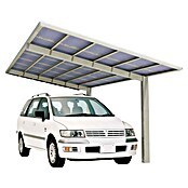 Ximax Carport LINEA 110 (4,95 x 2,72 m, Einfahrtshöhe: 2,2 m, Edelstahloptik, Schneelast: 137 kg/m²)