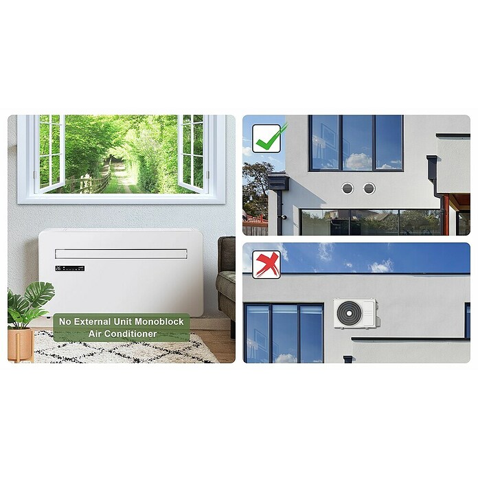 Olimpia Splendid Klimatska naprava EKOSTAR MONOBLOC 30  (Zmogljivost hlajenja: 2.900 W, Ogrevalna moč: 2.600 W) | 3419 - Split Marke | CBKC - Klima Marke | CBK - Klima | CB - Elektroinstallation | C - Elektro | BAUHAUS