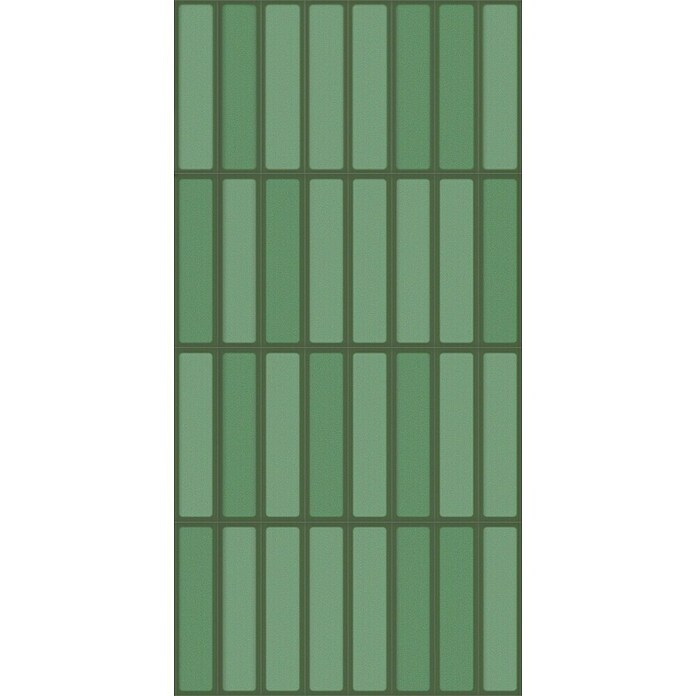 Revêt Wandpaneelmuster SPC Wall Butcherblock (Grün Hochglänzend, 280 x 160 x 3,7 mm) | BAUHAUS