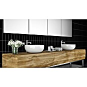 Revêt Wandpaneel SPC Wall Butcherblock (1 200 x 600 mm, Butcherblock Black High Gloss, Hochglänzend) | BAUHAUS