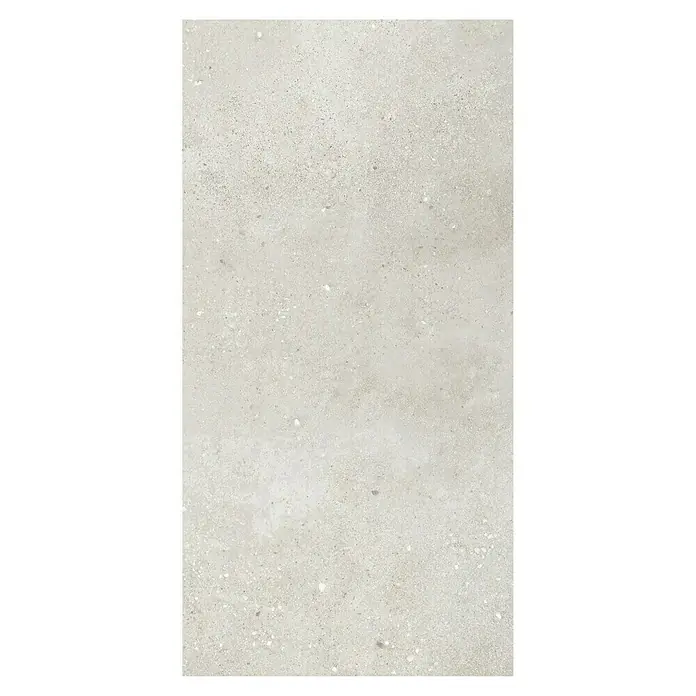 Revêt Wandpaneel SPC Wall - 600 x 300 mm, Beige - Hellgraue gesprenkelte Steinoberflächentextur.