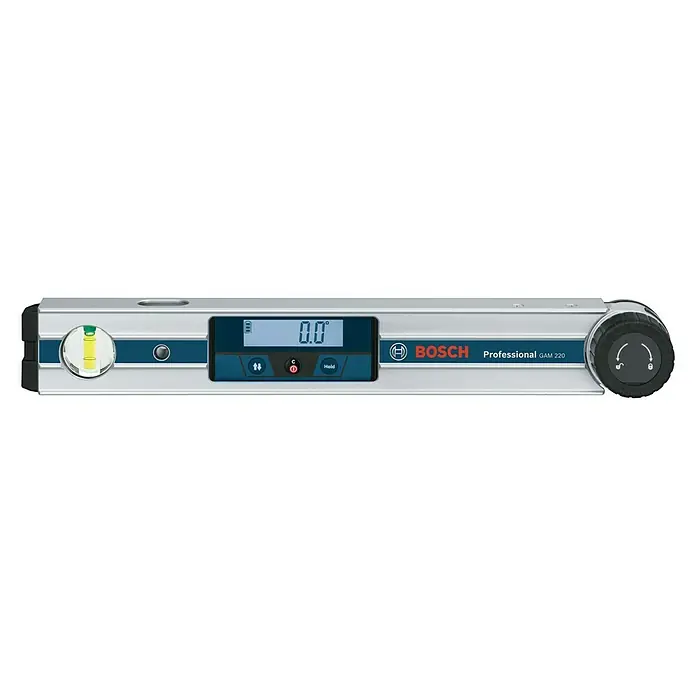 Bosch Professional Digitaler Winkelmesser GAM 220 - Messbereich: 0 - 220 ° - Bosch Professional GAM 220 Winkelmesser für präzise Winkelmessungen. Das digitale Display zeigt Messergebnisse genau an.