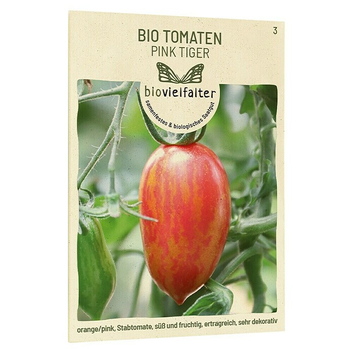 samenmaier Gemüsesamen Bio Tomate Pink Tiger (Solanum lycopersicum, Erntezeit: Juli) | BAUHAUS