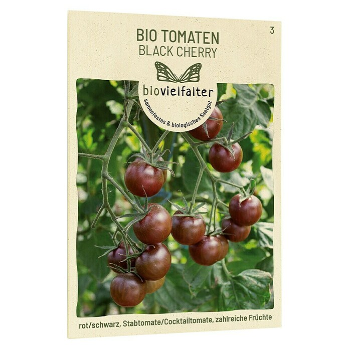 samenmaier Gemüsesamen Bio Tomaten Black Cherry (Solanum lycopersicum, Erntezeit: Juli) | BAUHAUS