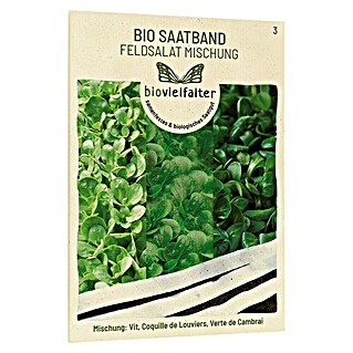 samenmaier Salatsamen Bio Saatband Feldsalat Mischung (Vit, Coquille de Louviers, Verte de Cambrai, Erntezeit: August)
