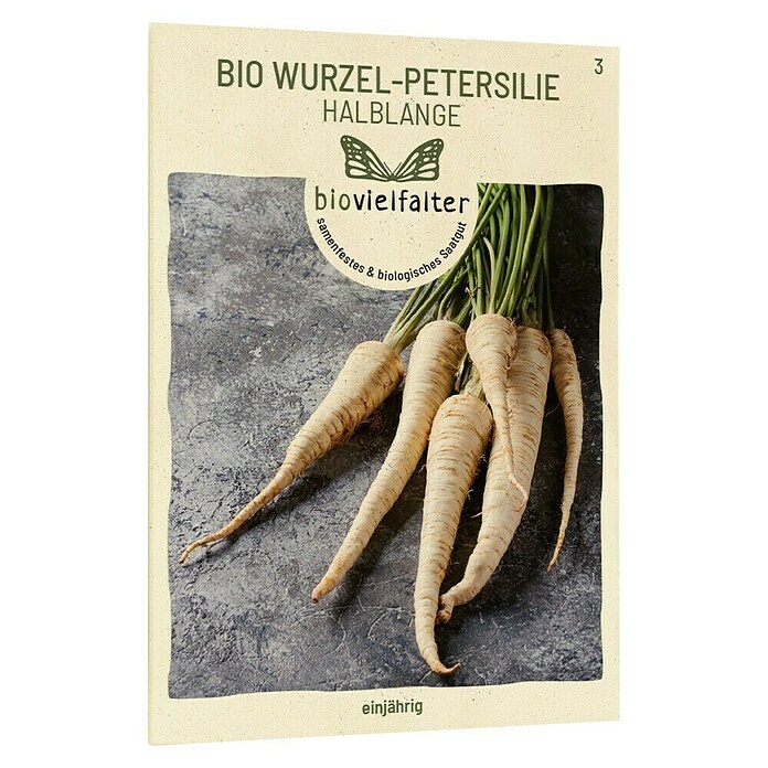 Gemüsesamen Bio Wurzel-Petersilie Halblang (Petroselinum crispum ssp. tuberosum, Erntezeit: September) | BAUHAUS