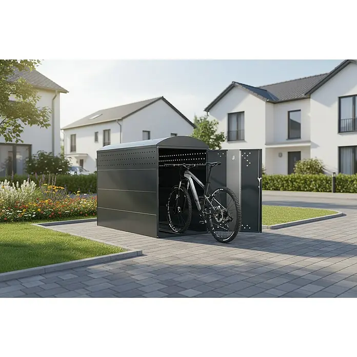 WSM Fahrradgarage BikeBox 1 Bogendach - Anthrazit