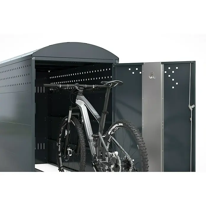 WSM Fahrradgarage BikeBox 1 Bogendach 3er Set - Anthrazit